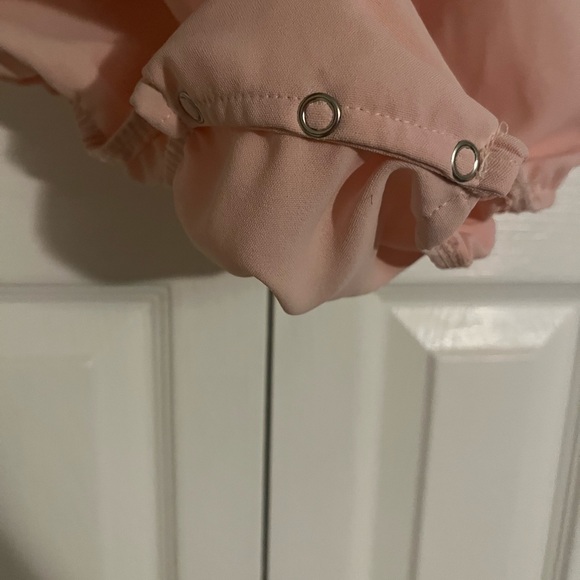 Pink Bodysuit with Lace Trim - Picture 2 of 4